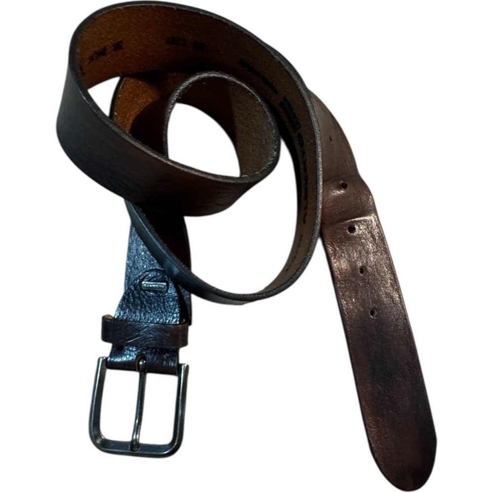 Alberto Genuine Leather Made In Italy Belt Mens 36 Brown‎ 1.5" Wide